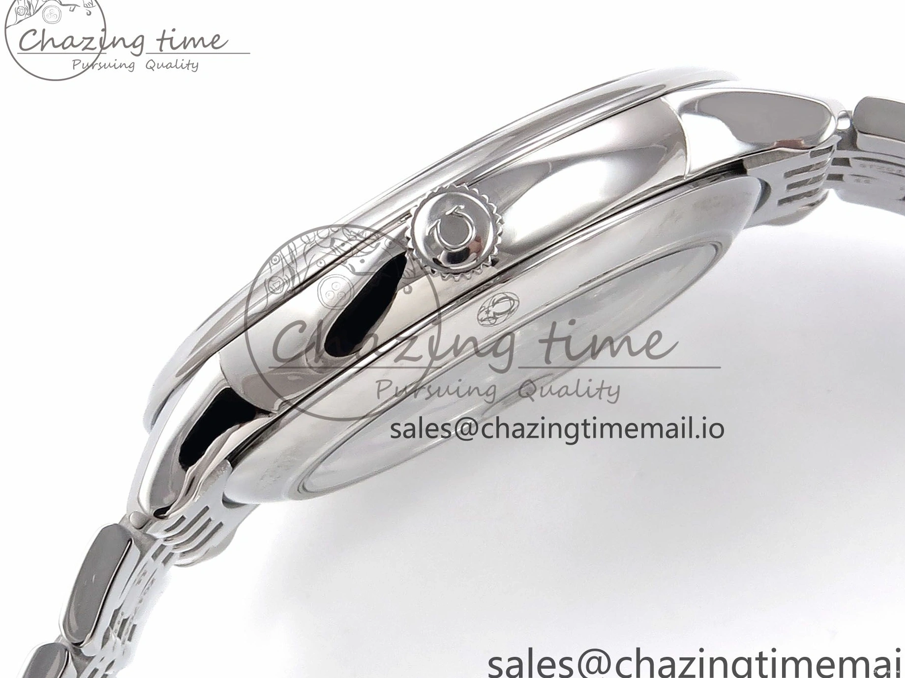 0225 Supportive De Ville Date SS VSF 1:1 Best Edition Blue Dial on SS Bracelet A 7700